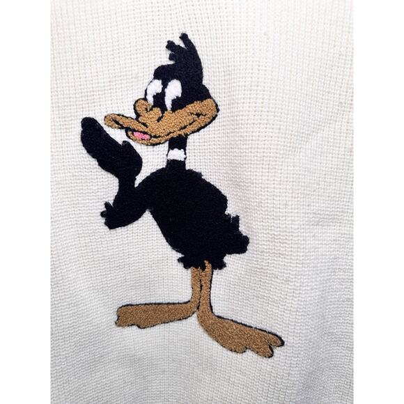 Vintage 1960s Daffy Duck American Characters Warner Brothers Tufted 3D Sweater - Picture 5 of 14